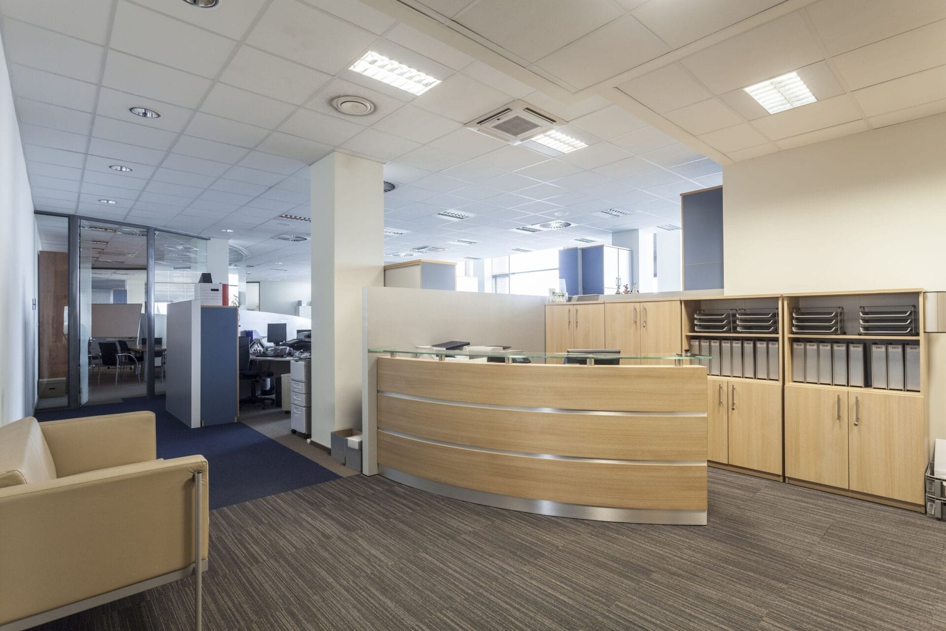 19505333 - modern interior with reception desk, new office modern